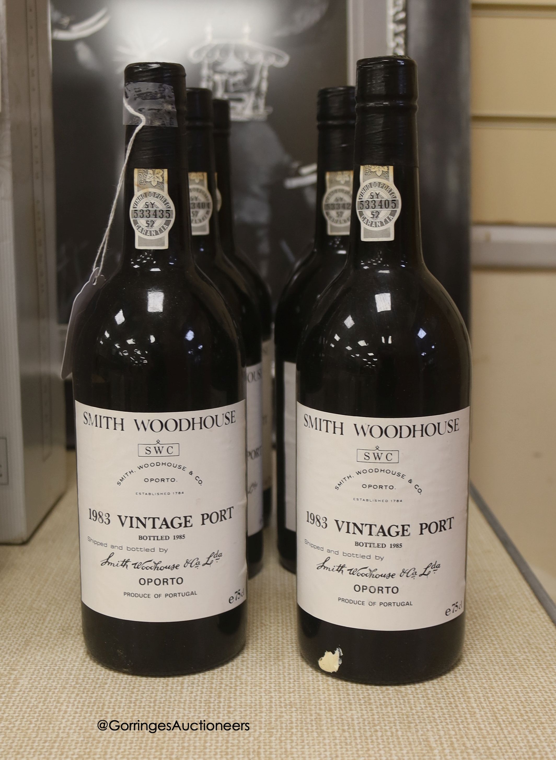 Six bottles of Smith & Woodhouse 1983 Port